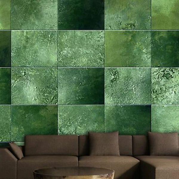 artgeist Fototapete Green Puzzle grün Gr. 50 x 1000 günstig online kaufen