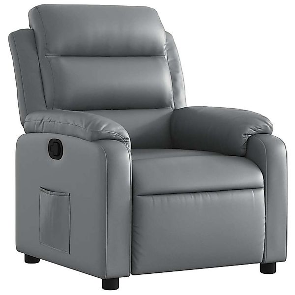 vidaXL Sessel Relaxsessel Grau Kunstleder (1-St) günstig online kaufen