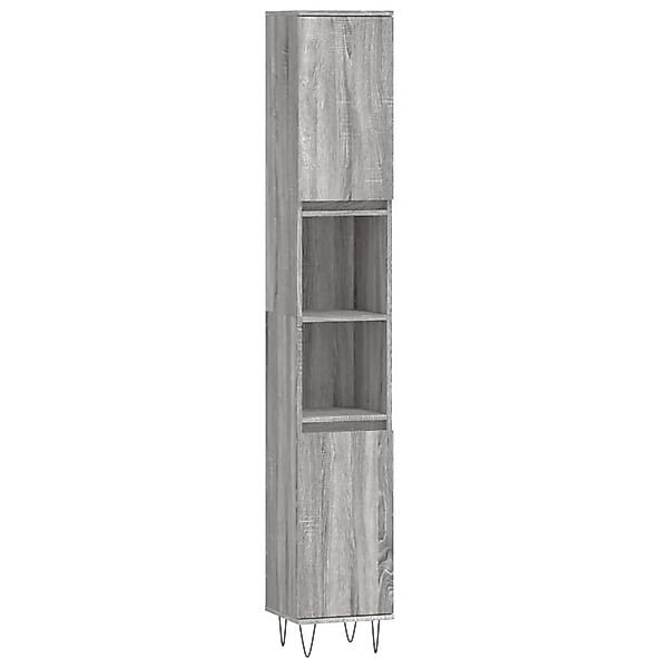 vidaXL Badschrank Grau Sonoma 30x30x190 cm Holzwerkstoff 831538 günstig online kaufen