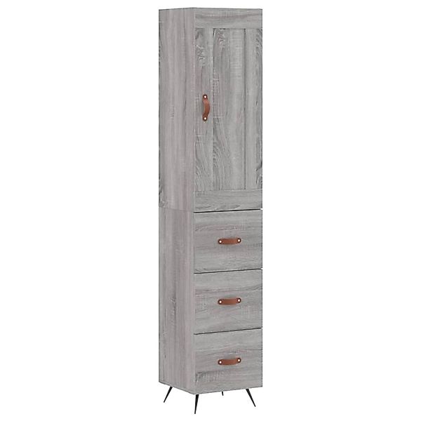 vidaXL Highboard Grau Sonoma 34,5x34x180 cm Holzwerkstoff 3200175 günstig online kaufen
