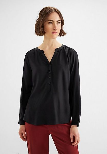 STREET ONE Hemdbluse Basic Bluse in Unifarbe (1-tlg) günstig online kaufen