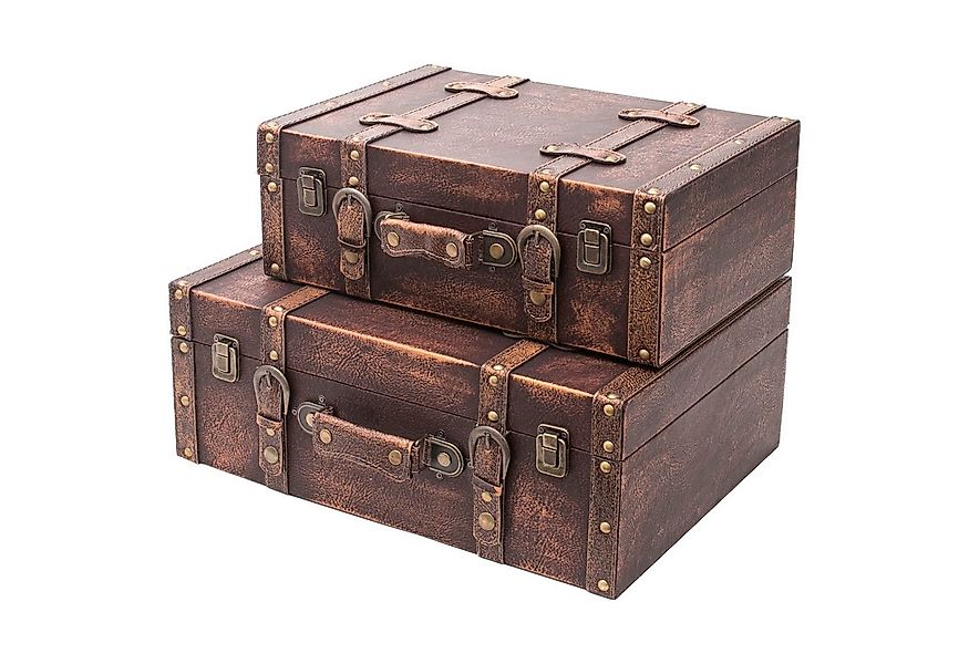 HMF Aufbewahrungsbox Handgefertigter Vintage Koffer aus Holz (versch. Größe günstig online kaufen
