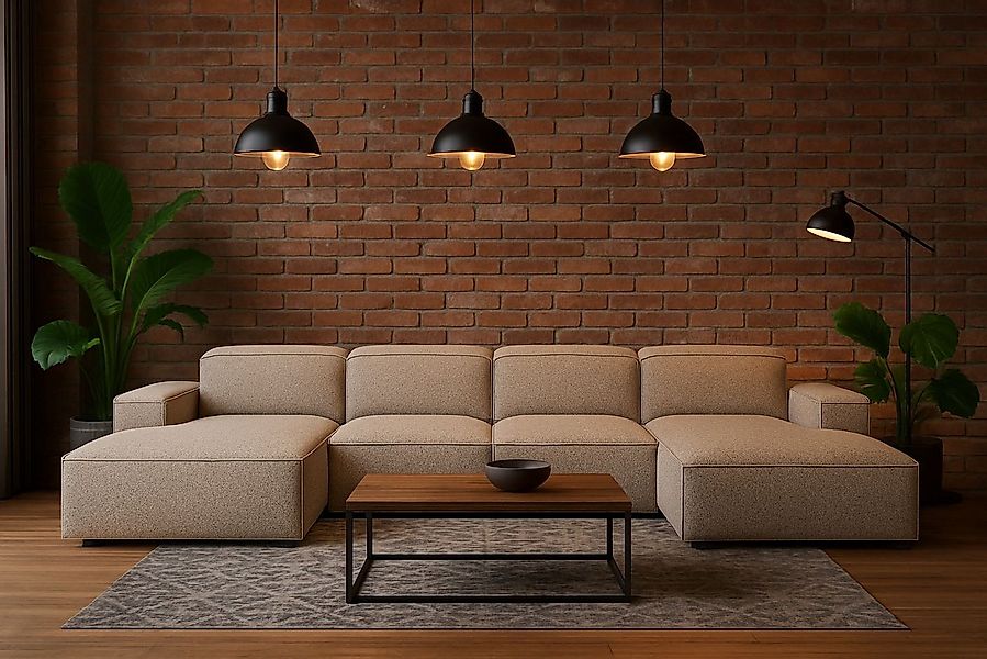 Kaiser Möbel Ecksofa Cursal U-Form – großes modulares Sofa aus hochwertigem günstig online kaufen