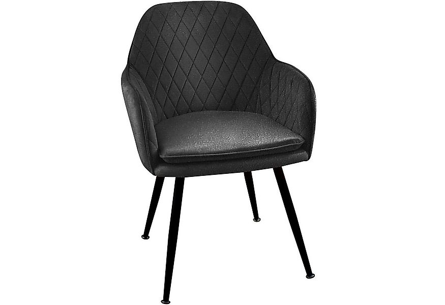 TRISENS Esszimmerstuhl (Stück, 1 St), Armlehnenstuhl mit abgestepptem Samtb günstig online kaufen