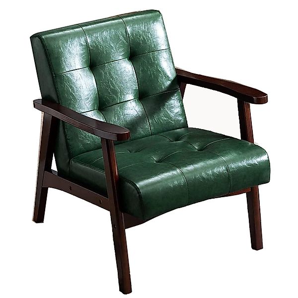 HomeMiYN Loungesessel Retro Holzsessel Loungesessel Polsterstuhl günstig online kaufen