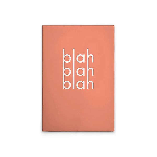 A.S. Création Leinwandbild "Blah 1 - Wandbild Orange Rosa Weiß Keilrahmen K günstig online kaufen