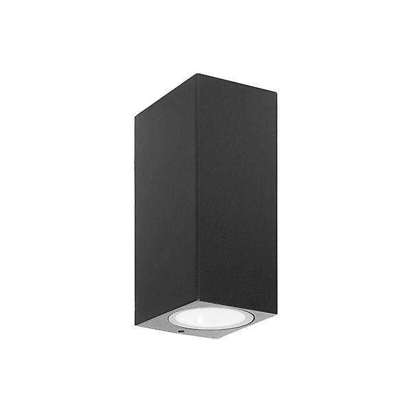 PRIOS Wandleuchte Außen Tetje 10004825 Modern in Schwarz aus Aluminium 2-fl günstig online kaufen