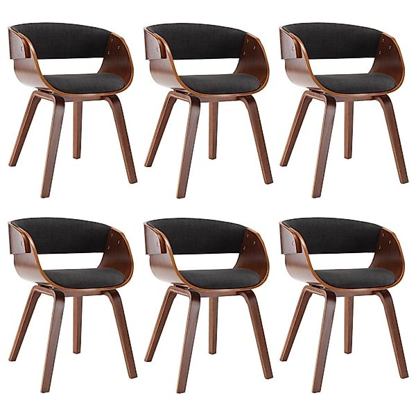 vidaXL Esszimmerstühle 6 Stk Grau Bugholz und Stoff 278861 günstig online kaufen