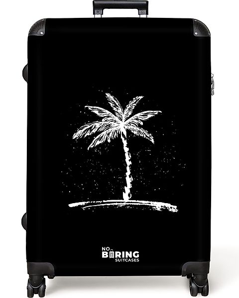 NoBoringSuitcases.com© Hartschalen-Trolley Schwarze und weiße Palme günstig online kaufen