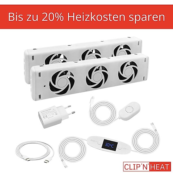 CLIP`N`SHADE Heizkörperventilator Double Set mit 2x günstig online kaufen