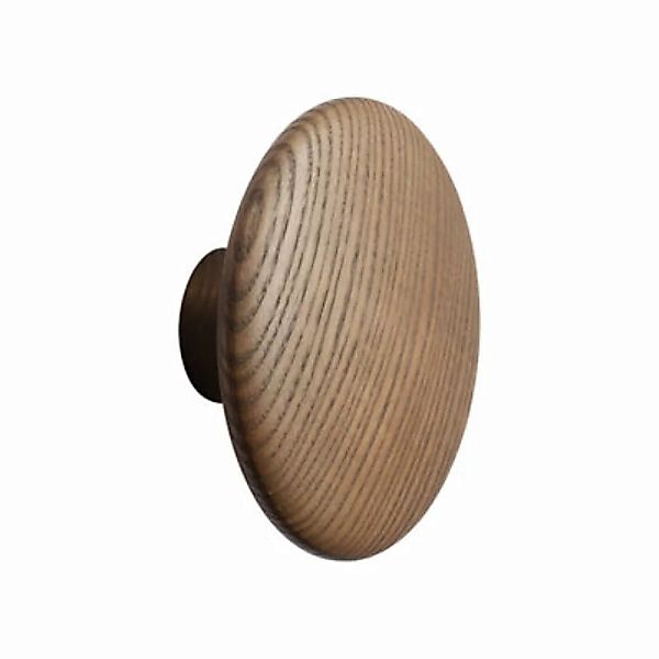 Wandhaken The Dots Wood holz braun / Medium - Ø 13 cm - Muuto - Braun günstig online kaufen