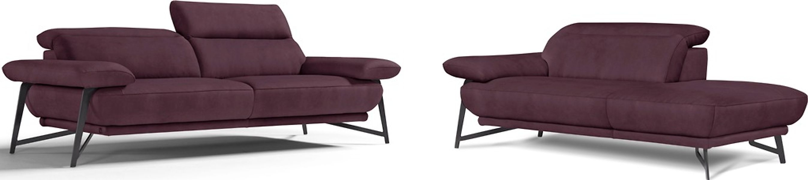 Egoitaliano Sofa "Anais, Design mit hohem Sitzkomfort, Fußfarbe schattengra günstig online kaufen