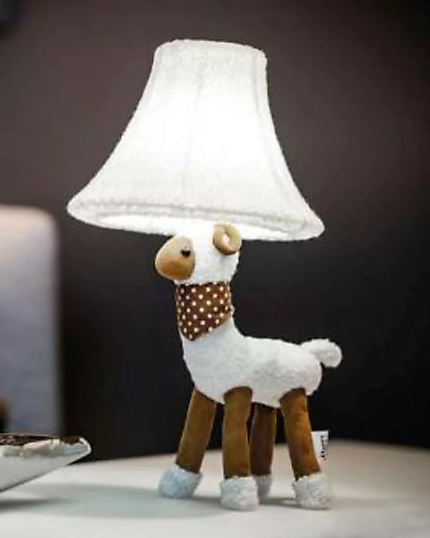 Tischleuchte Weiß Schaf 48 cm inkl. LED Kinderzimmer günstig online kaufen