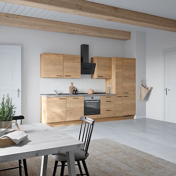 nobilia® Küchenzeile »"Structura II"« vormontiert, Ausrichtung wählbar, Bre günstig online kaufen