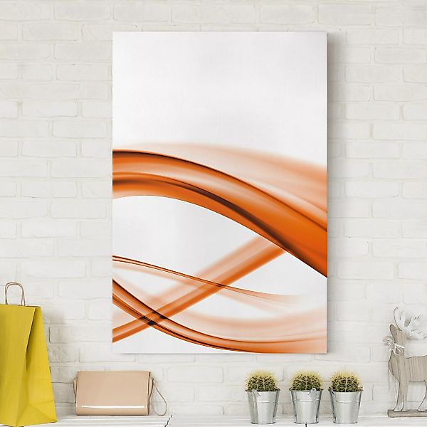 Leinwandbild Abstrakt - Hochformat Orange Element günstig online kaufen