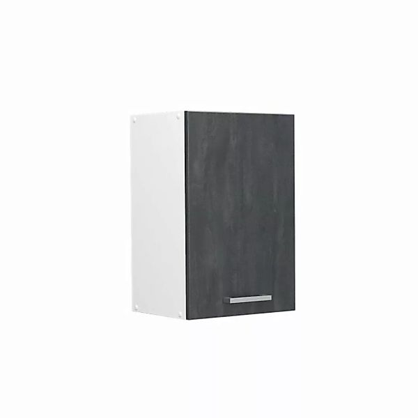 Vicco Hängeschrank Küchenoberschrank R-Line 40 cm Weiß Schwarz Beton günstig online kaufen