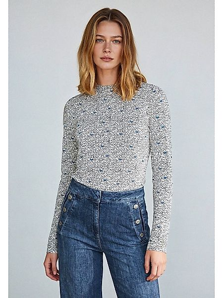 MORE&MORE T-Shirt schmales Langarmshirt, Herzchen günstig online kaufen