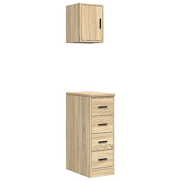 vidaXL Aktenschrank Garagenschränke 2 Stk Sonoma-Eiche Holzwerkstoff günstig online kaufen