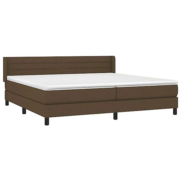vidaXL Boxspringbett mit Matratze Dunkelbraun 200x200 cm Stoff 3129820 günstig online kaufen