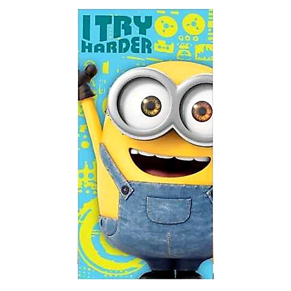 Minions Badetuch Bob, Baumwolle, Kinder Strandtuch günstig online kaufen