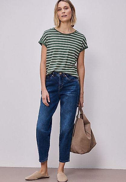 STREET ONE T-Shirt mit Streifen Muster günstig online kaufen