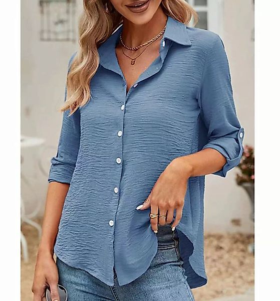 AFAZ New Trading UG Blusentop Lockeres, einfarbiges Langarmshirt für Damen günstig online kaufen