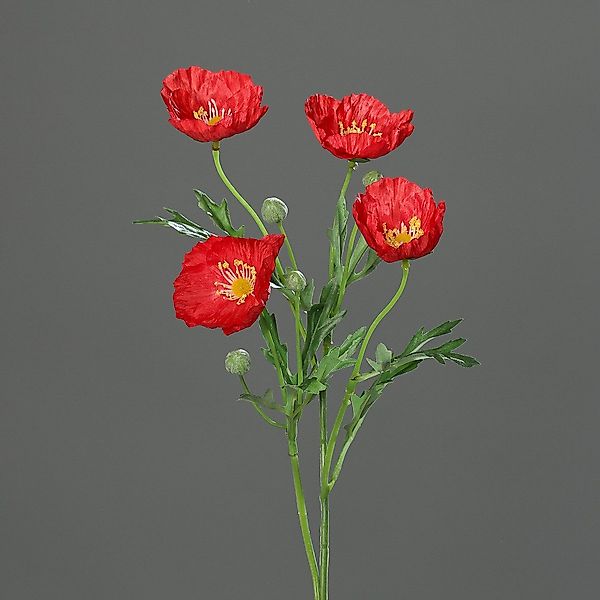 Kunstblume künstlicher Mohnblumenzweig ca. 60cm Seidenblumen günstig online kaufen