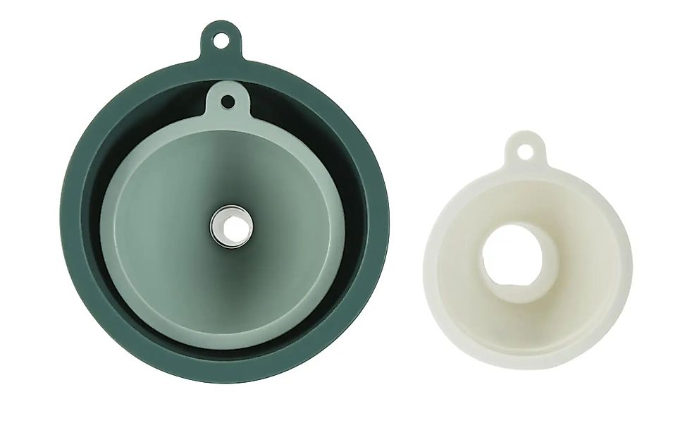 KHG Trichterset   ¦ grün ¦ Silikon ¦ Maße (cm): B: 12,5 H: 12,5 T: 20.0 Küc günstig online kaufen