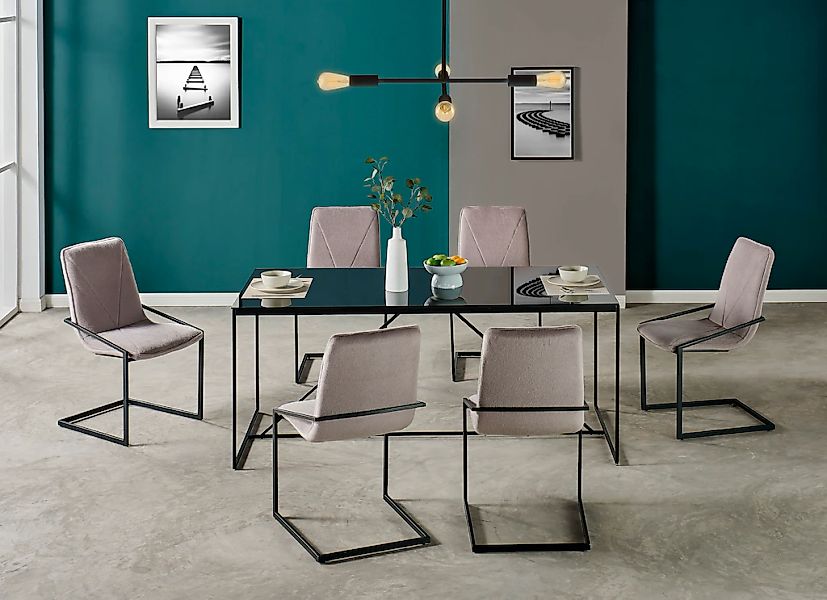 INOSIGN Freischwinger "Vitus" (Set) 2 Stk. Samtvelours aus schönem weichen günstig online kaufen