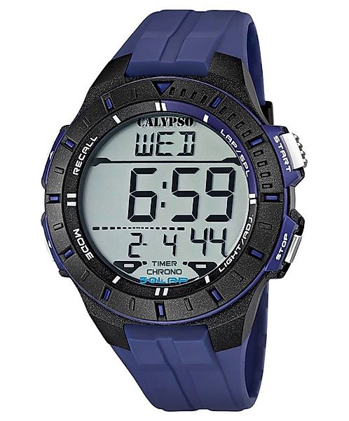 Calypso Quarzuhr Herrenuhr K5607-2 Blau Kunststoffband 48 mm günstig online kaufen