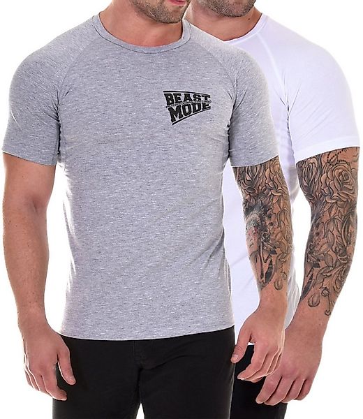 Psycho Urban Print-Shirt (Set) Basic Fitness T-Shirt im Doppelpack günstig online kaufen
