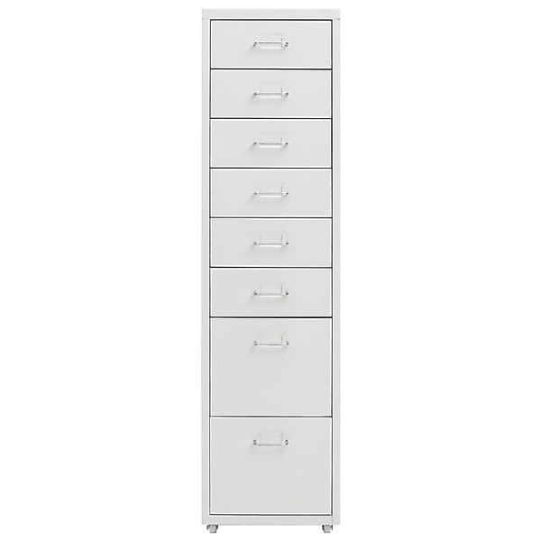 vidaXL Aktenschrank mit Rollen Grau 28x41x109 cm Metall günstig online kaufen