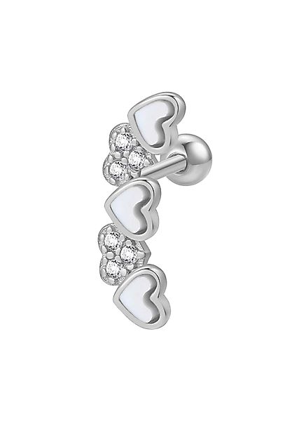 Hey Happiness Single-Ohrstecker Piercing Herz Perlmutt, günstig online kaufen