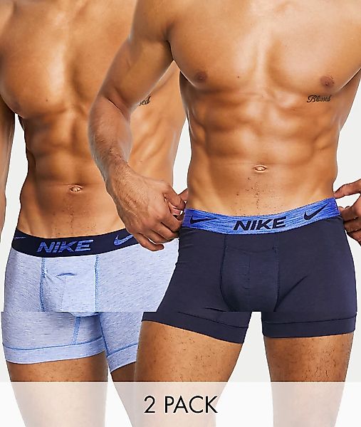 Nike Reluxe – Boxershorts in Blau und Marineblau im 2er-Pack günstig online kaufen