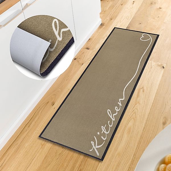 HANSE Home Küchenläufer »Kitchen Herz«, rechteckig, 5 mm Höhe, Läufer, Ruts günstig online kaufen