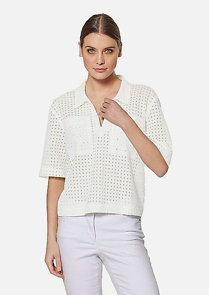 MADELEINE Kurzarmbluse Kurzarm-Bluse im Boxy-Style mit Lochstickerei günstig online kaufen
