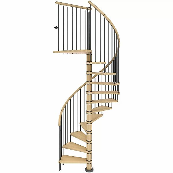 Dolle Spindeltreppe Winnipeg Buche geölt Ø 120 cm 14 Stufen Buche FSC® günstig online kaufen