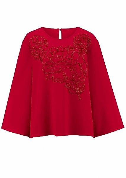 Alba Moda Schlupfbluse "Bluse Bluse mit Perlenmotiv" günstig online kaufen