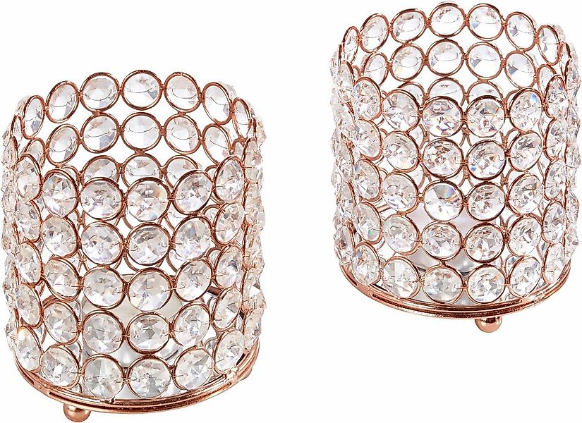 Home affaire Windlicht Kristall (Set, 2 St) günstig online kaufen