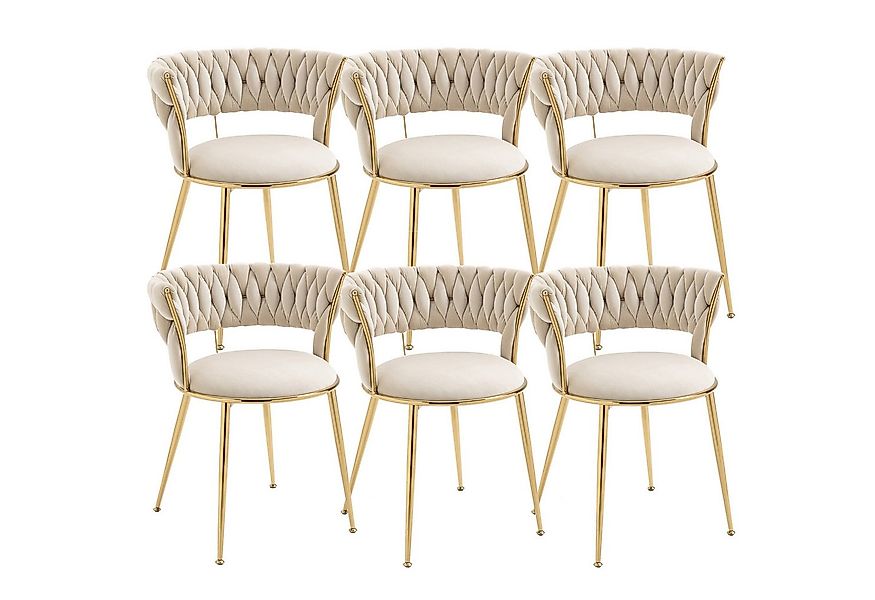 LVHOM Esszimmerstuhl Luxuriöse Samt-Stühle 2er-/4er-/6er-Set mit Rückenlehn günstig online kaufen