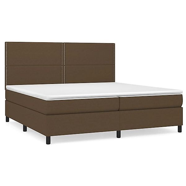vidaXL Boxspringbett mit Matratze Dunkelbraun 200x200 cm Stoff1373243 günstig online kaufen