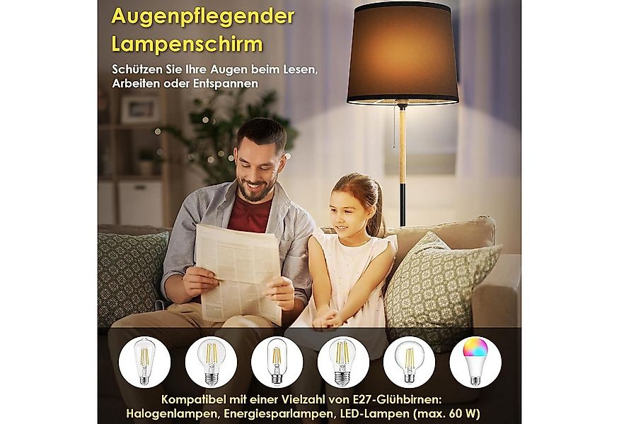 TLGREEN Stehlampe LED Stehleuchte, Wohnzimmerlampe, E27 Lampensockel, Max. günstig online kaufen