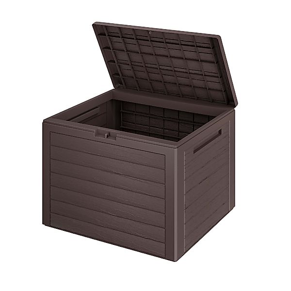 Gartenbox Lille 190L Braun in Holzoptik wetterfest abschließbar günstig online kaufen