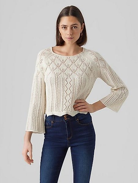 Vero Moda Strickpullover Legerer Feinstrick Weiches Strick Muster Oberteil günstig online kaufen