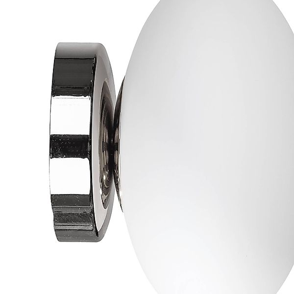 Deckenlampe Ufo, chrom/weiß, Ø 18 cm, Glas, G9 günstig online kaufen