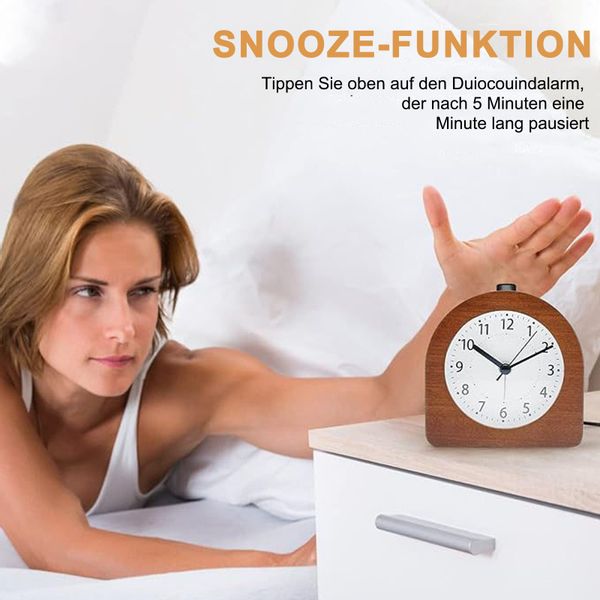 MODFU Wecker Analog Alarm Uhr Holz günstig online kaufen