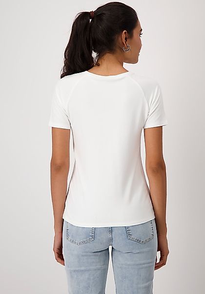 Monari Rundhalsshirt, mit Frontprint und Glitzernieten günstig online kaufen