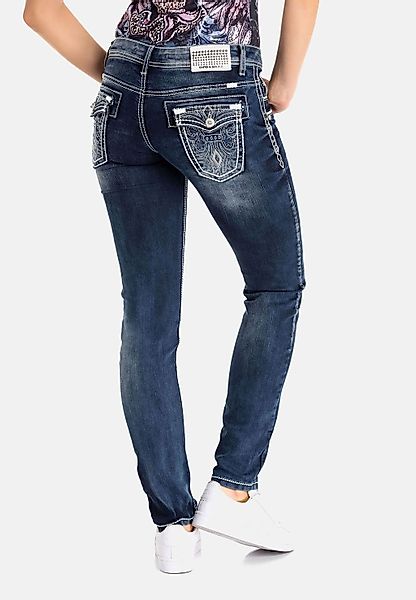 Cipo & Baxx Regular-fit-Jeans "Jeans" mit Farbigen Nähten, WD259 günstig online kaufen