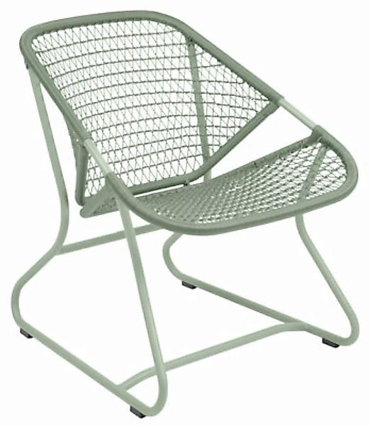 Lounge Sessel Sixties plastikmaterial grün / Sitzfläche aus weichem Kunstst günstig online kaufen