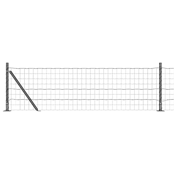 vidaXL Zaun mit Pfosten Grau 0,6 x 10 m Stahl und PVC 3350967 günstig online kaufen